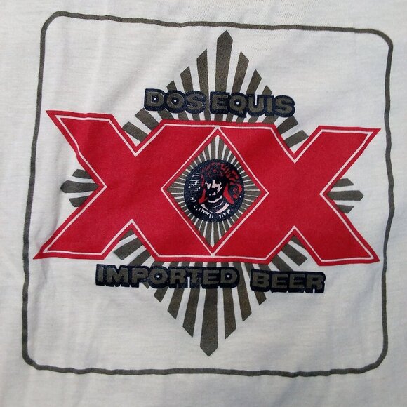 Deadstock Vintage 80s Dos Equis Imported Beer T-Shirt - Picture 1 of 5